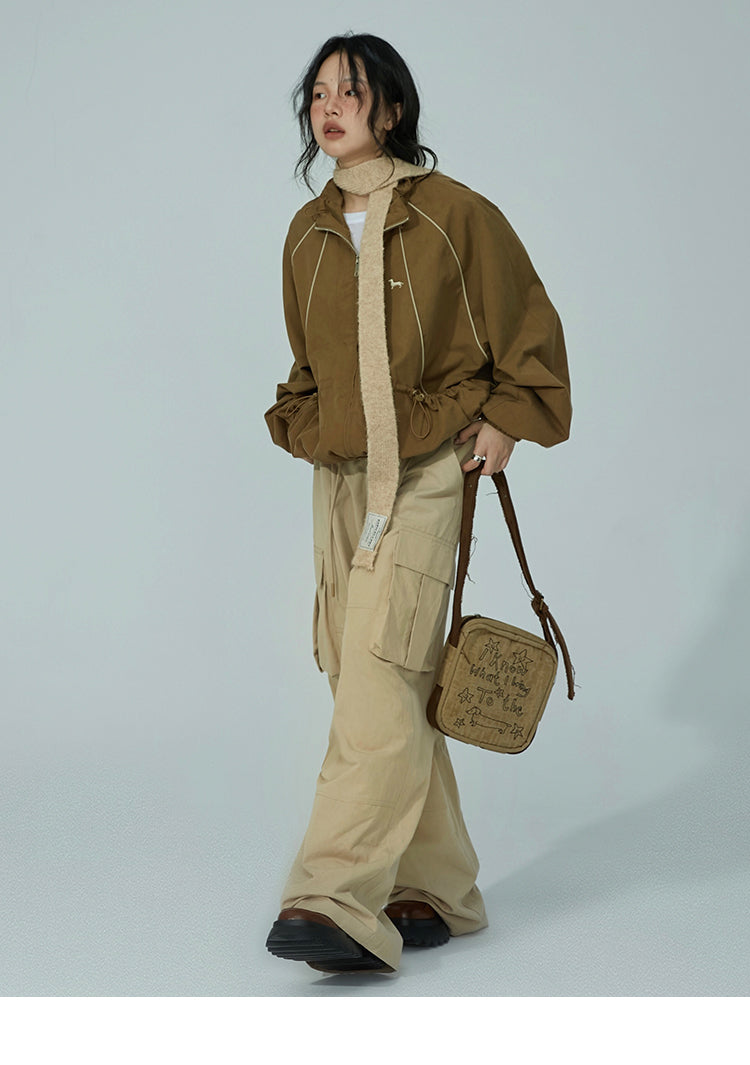 Retro wide leg cargo pants