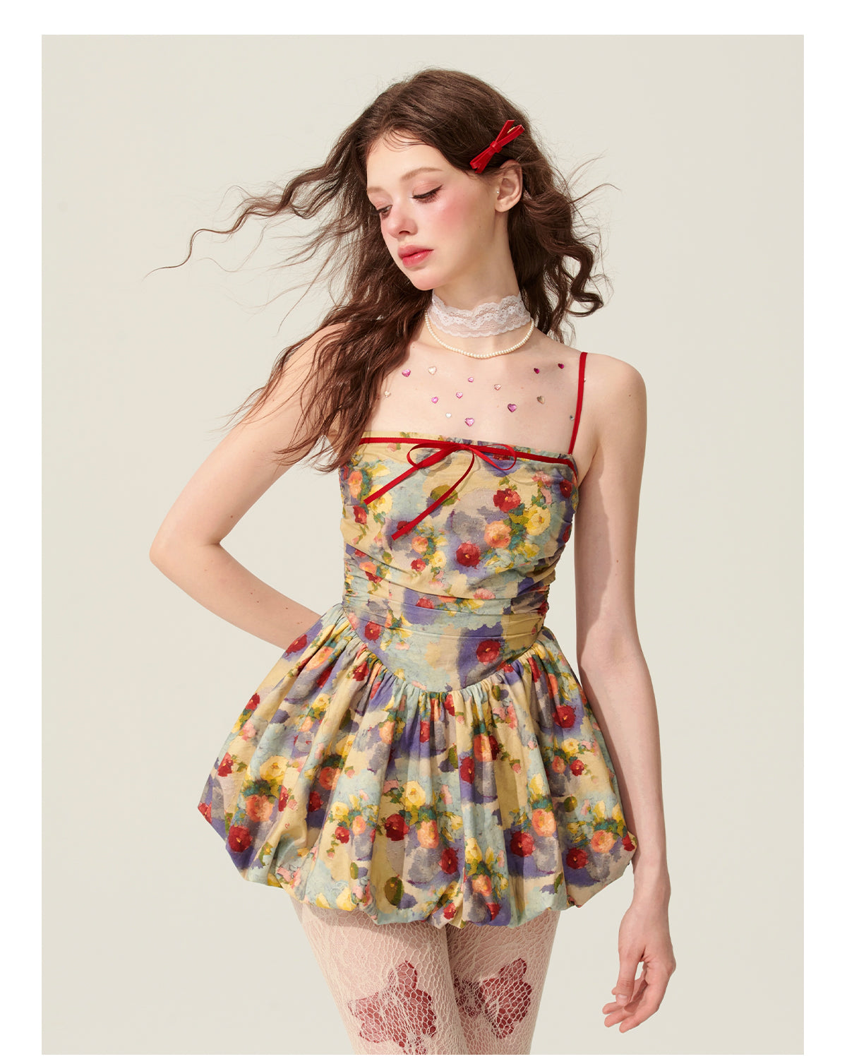 A-line Oil Painting Dress