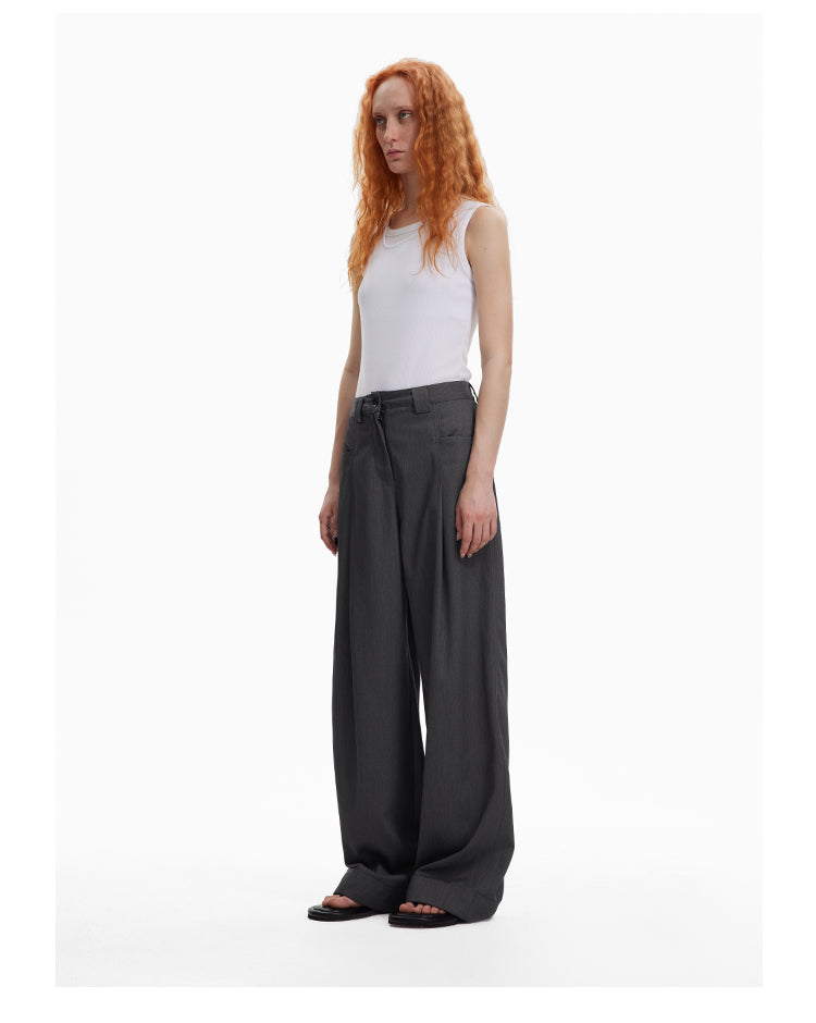 Loose fit formal slacks pants