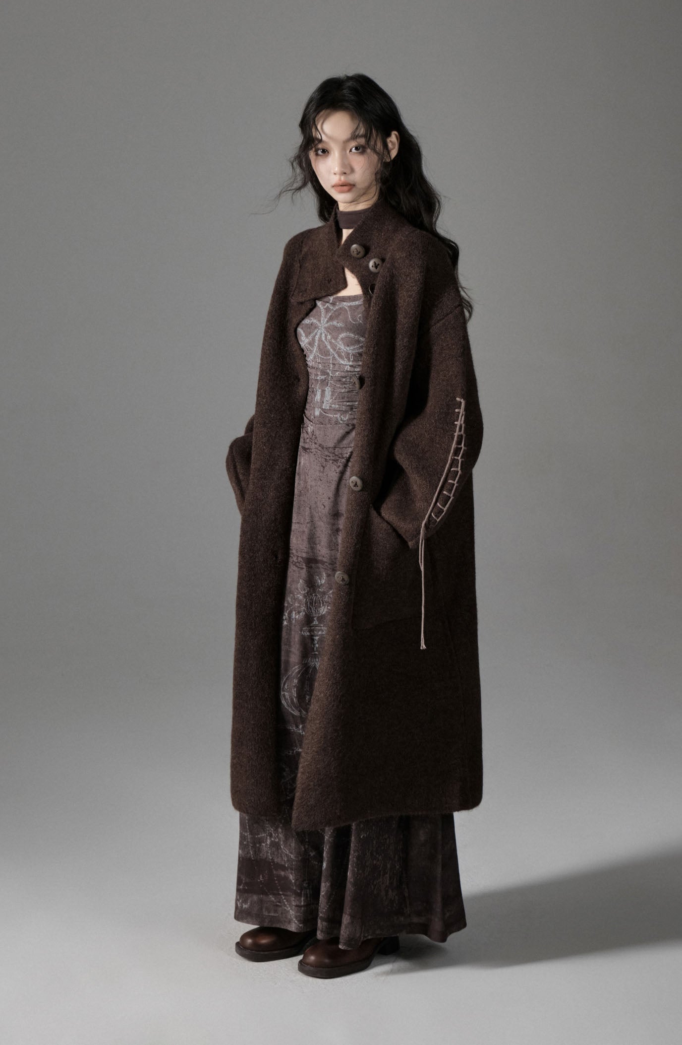 Lazy Loose Long Soft Waxy coat jacket