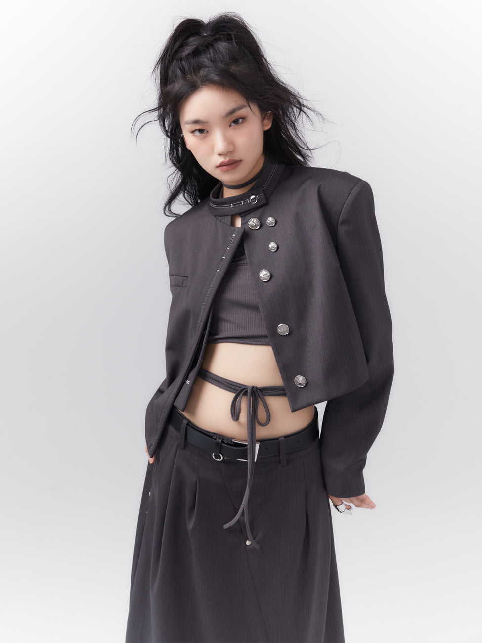 Irregular Design College Style Jacket