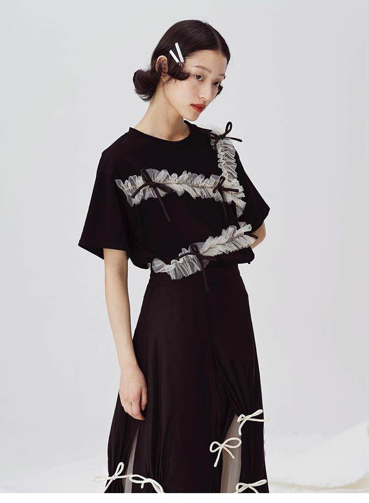 Lace Design T-Shirt