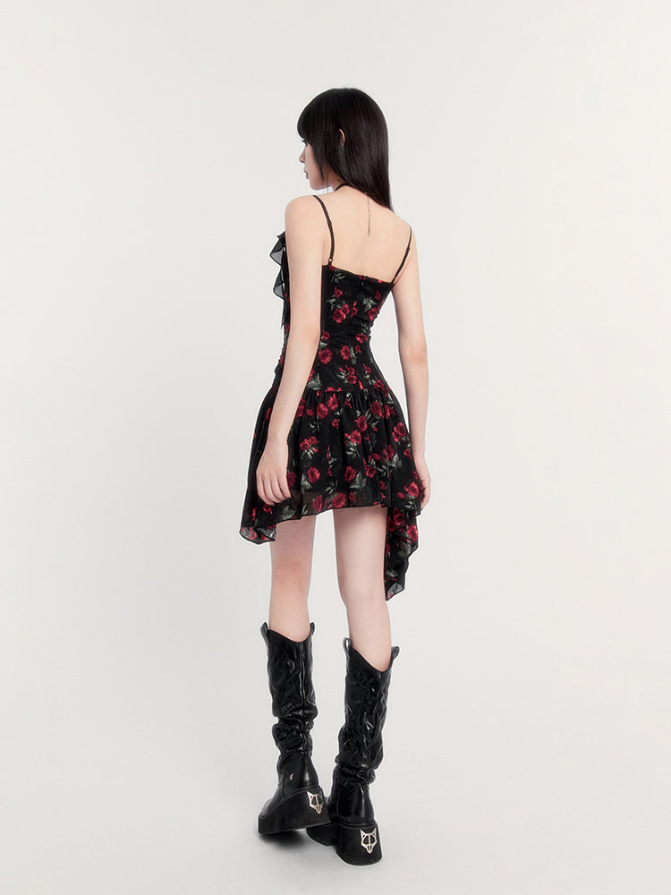 Full Rose French Floral Dress