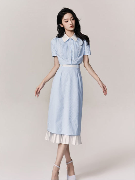 Blue Cloud Coral french shirt and skirts