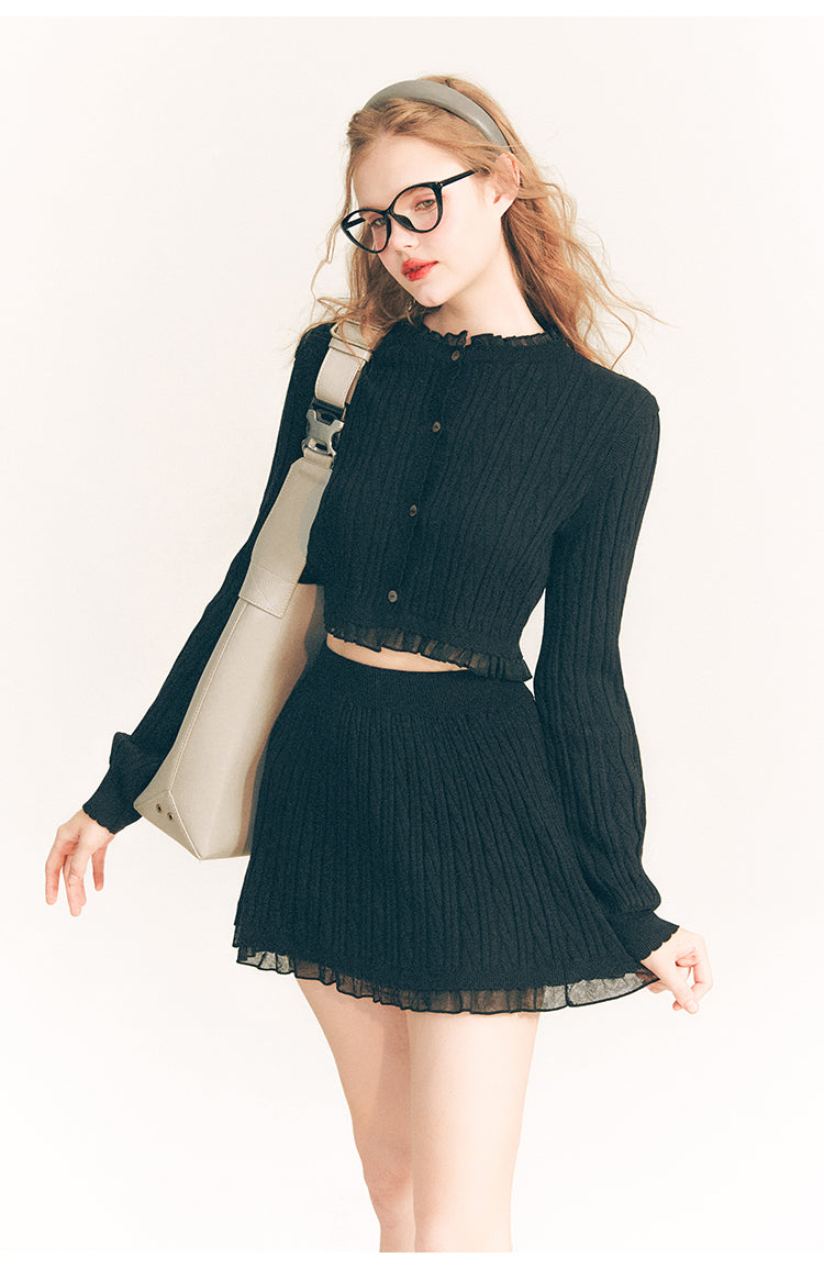 Slim Fit Short Length Knit & Short Length Knit Skirt Setup