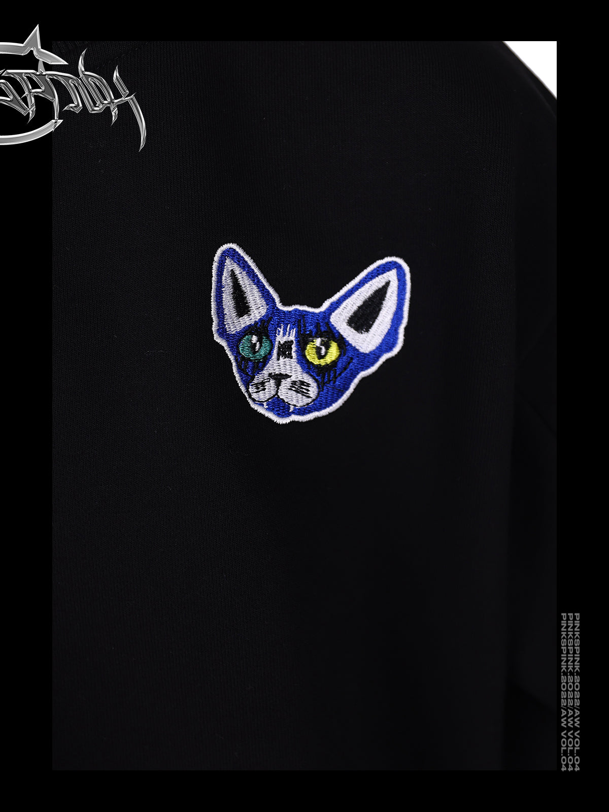 Loose Fit Cat Patch Sweatshirt