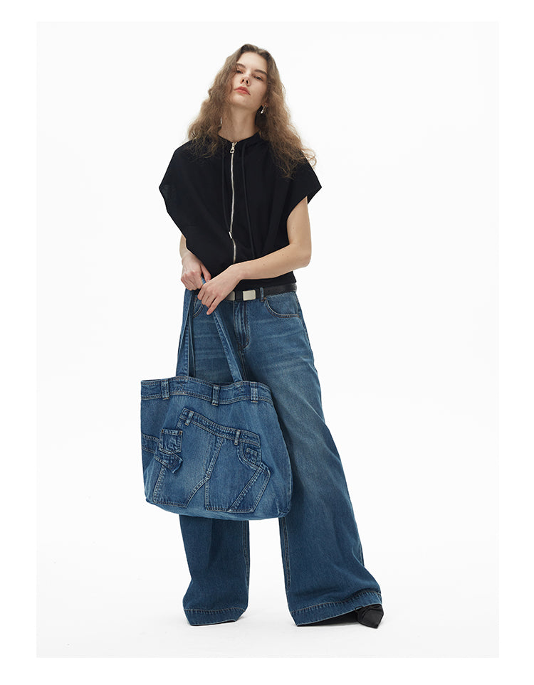 denim shoulder bag