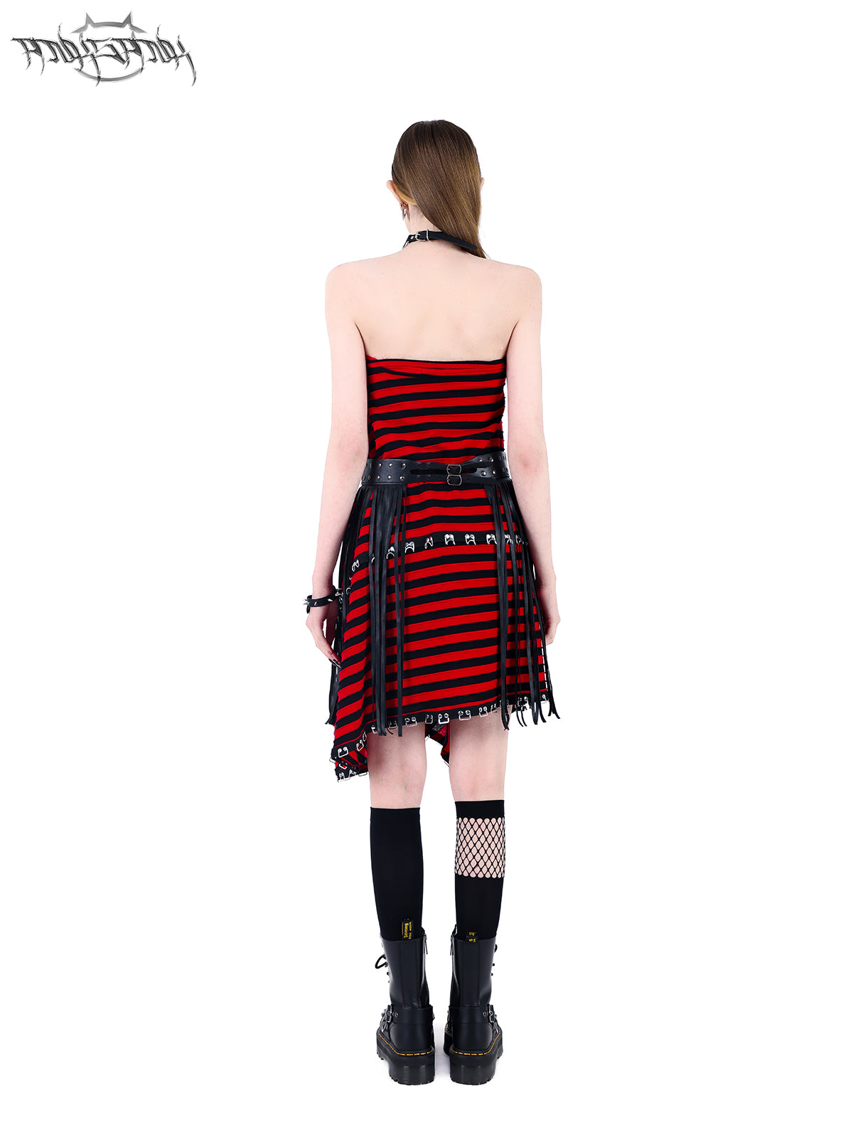 Multi-Wear Buckle Stripe Skirt