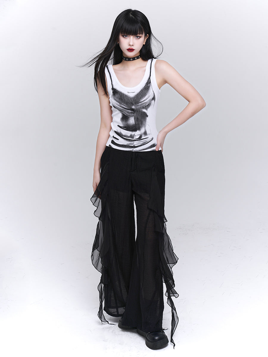 High-end wide-leg pants