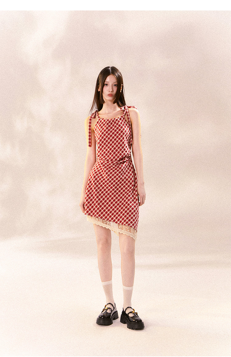 Sweet Cool Style Checked Dress