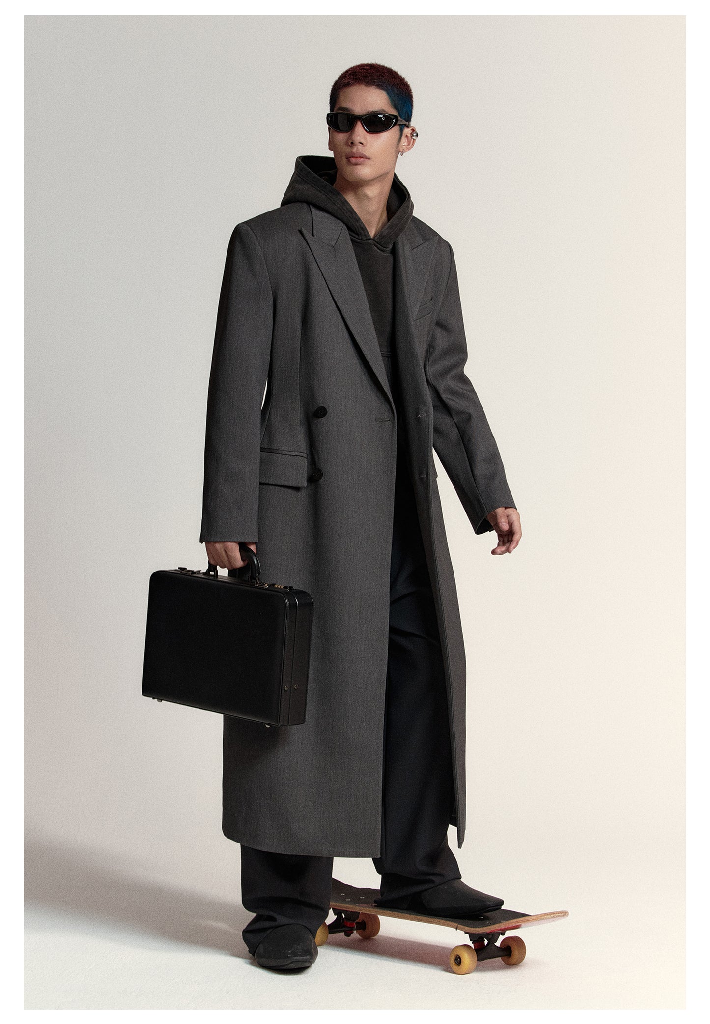 Sharp Design Long Trench Coat