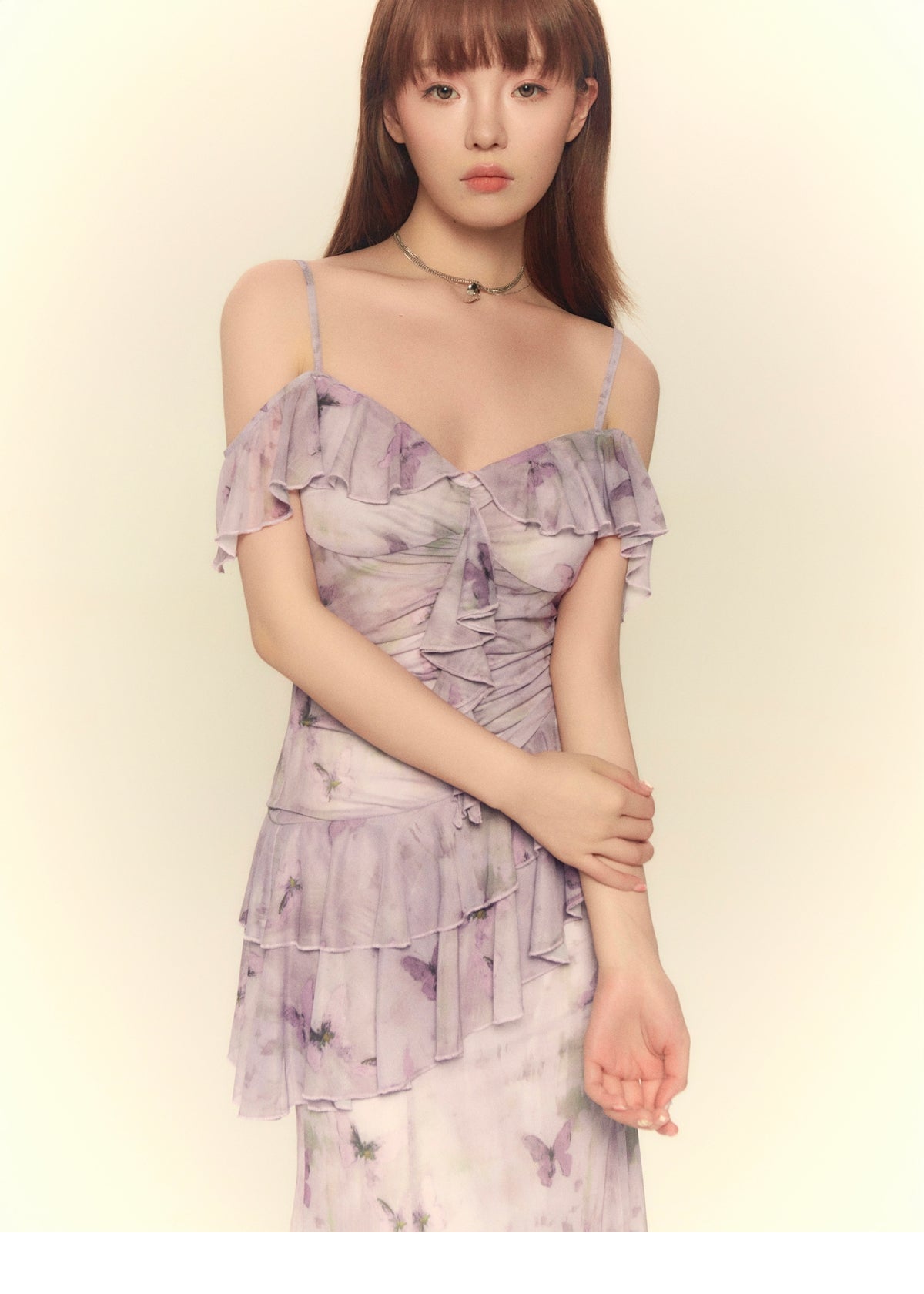 Butterfly Print Slim Fit Dress