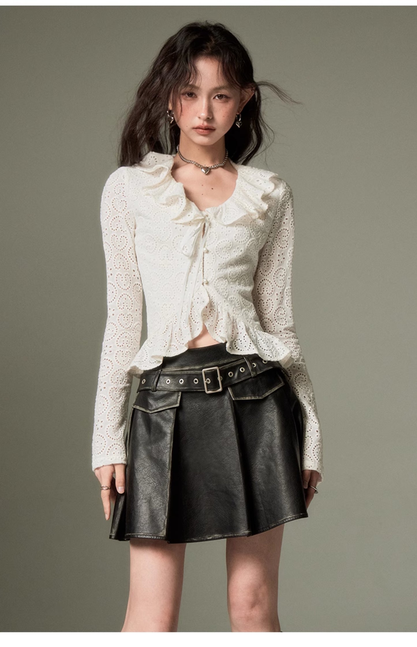 French Frill Lace Blouse