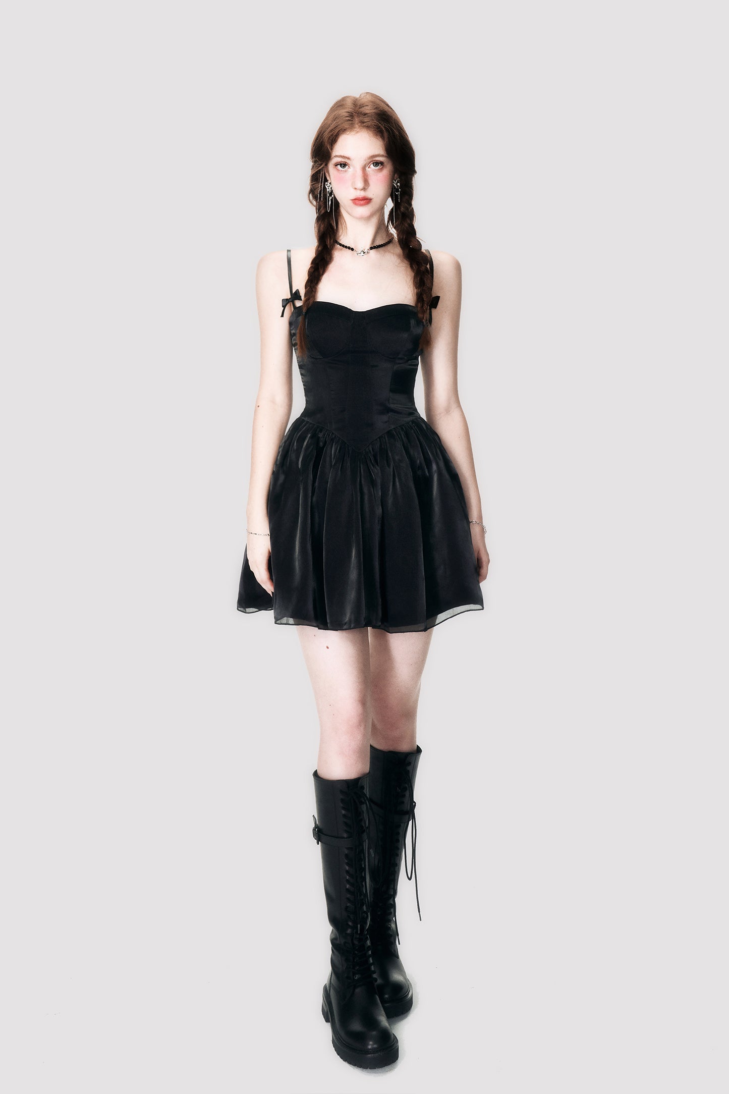 Back Open Suspender Dress