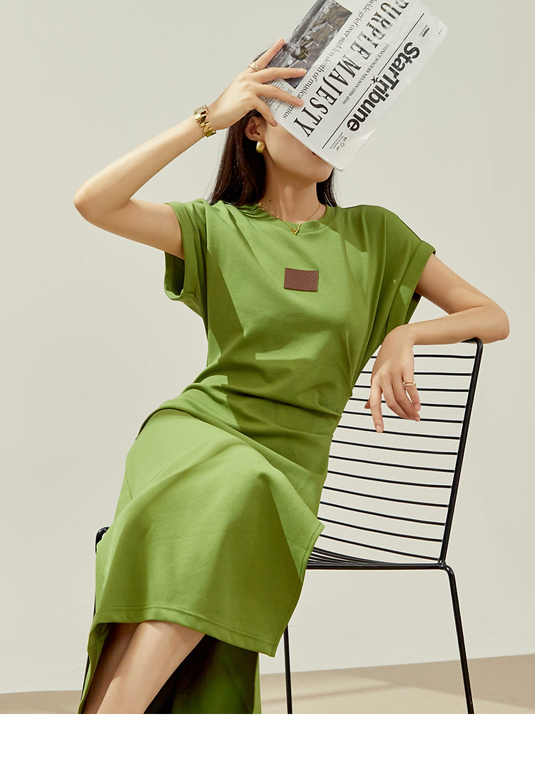 Slit T-shirt dress