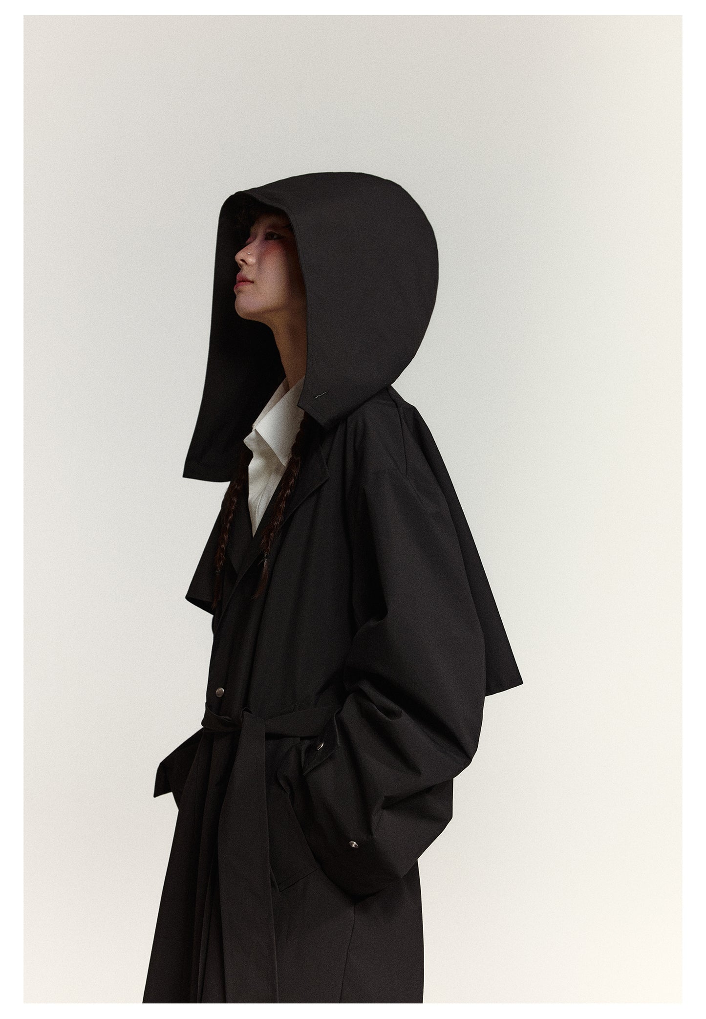 Oversized Waterproof Hooded French Coat