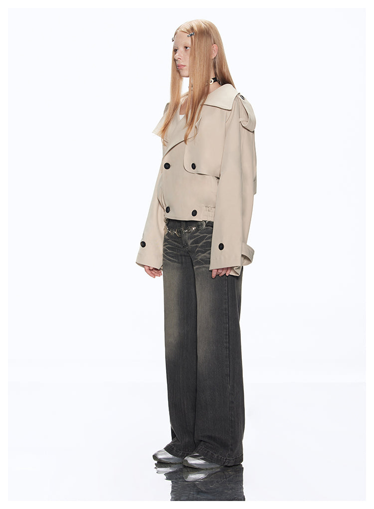 Short Length Double Trench Coat