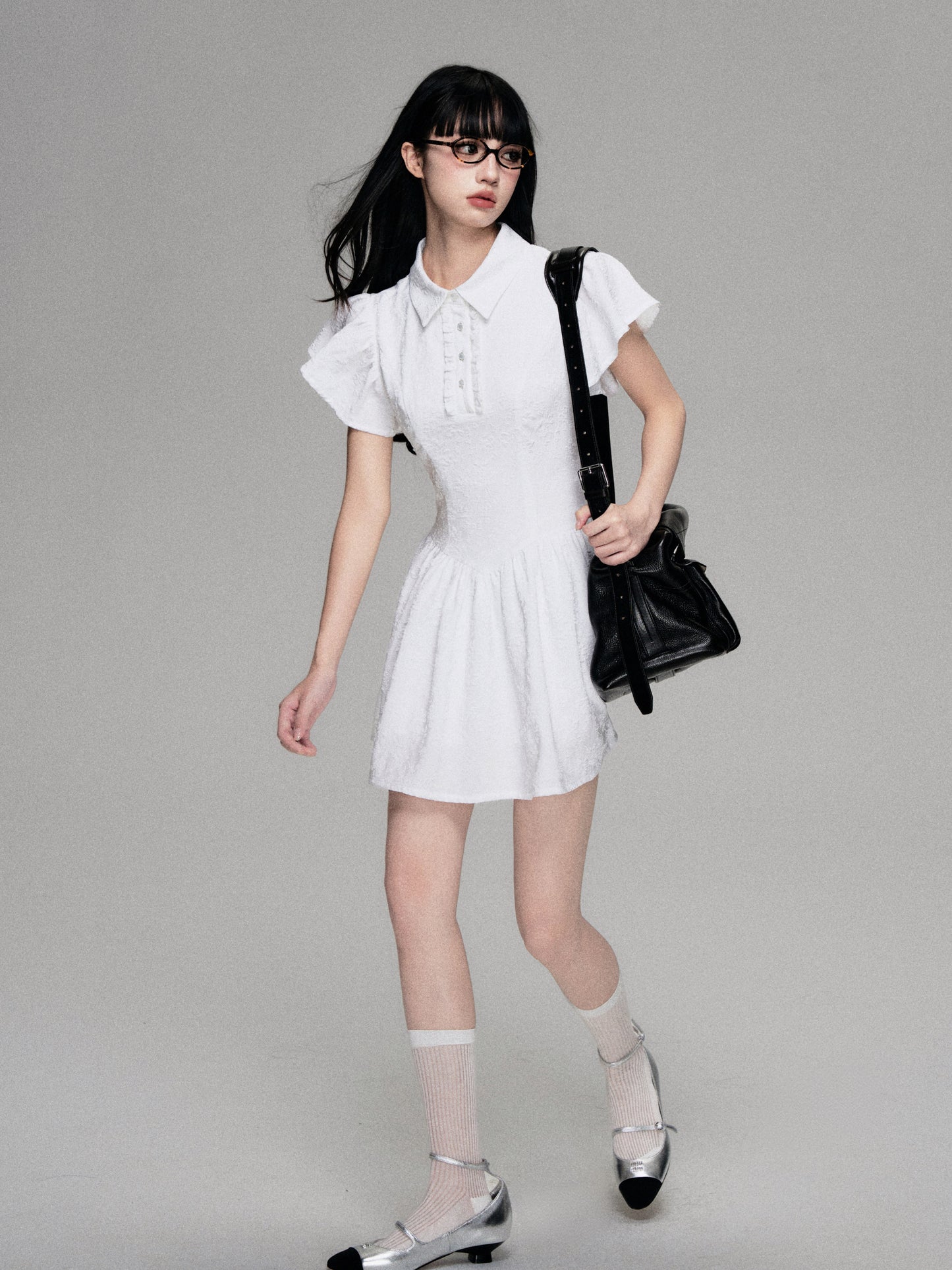 College Style Short Length Polo Dress