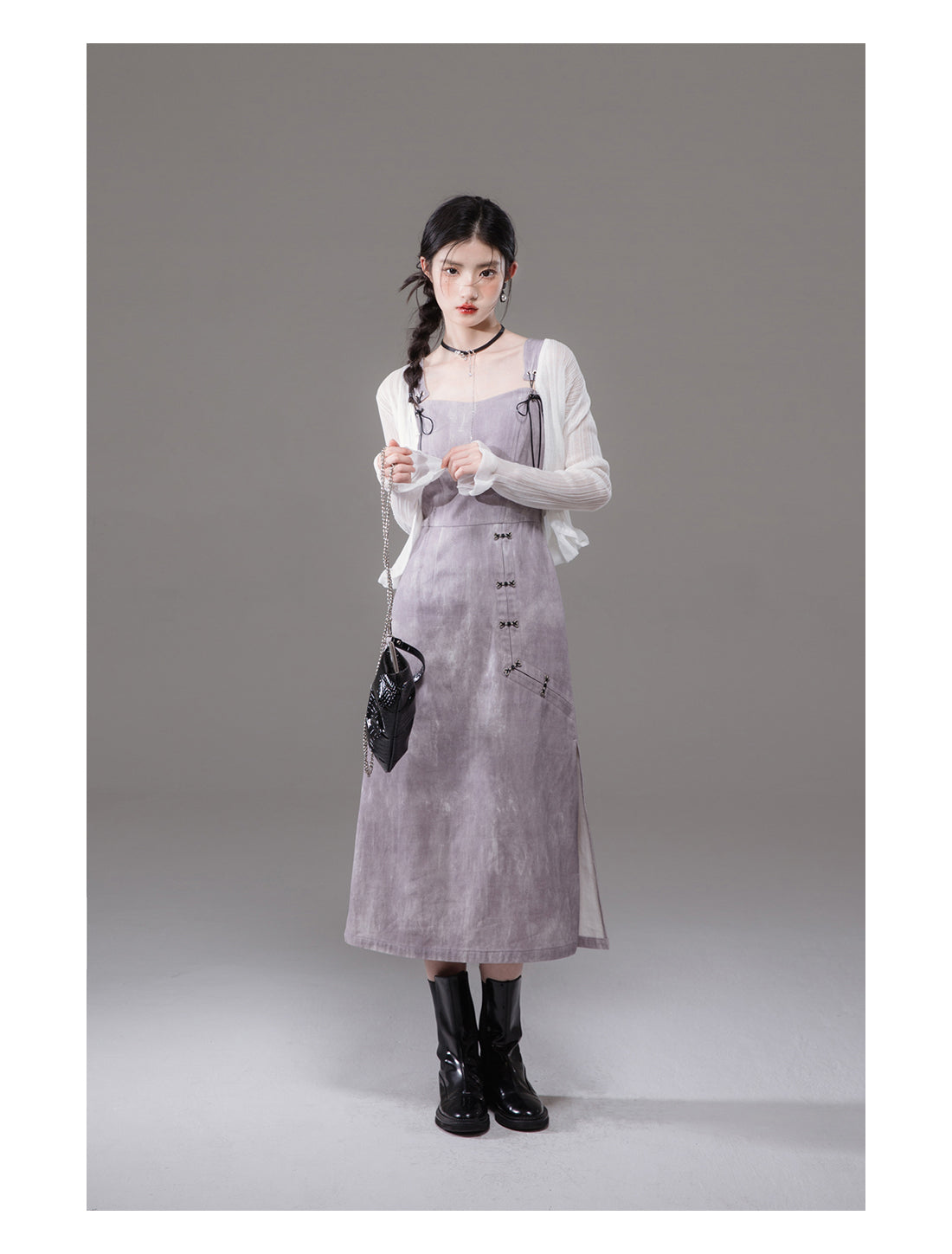 Tencel Sweater Suspender Skirt Setup