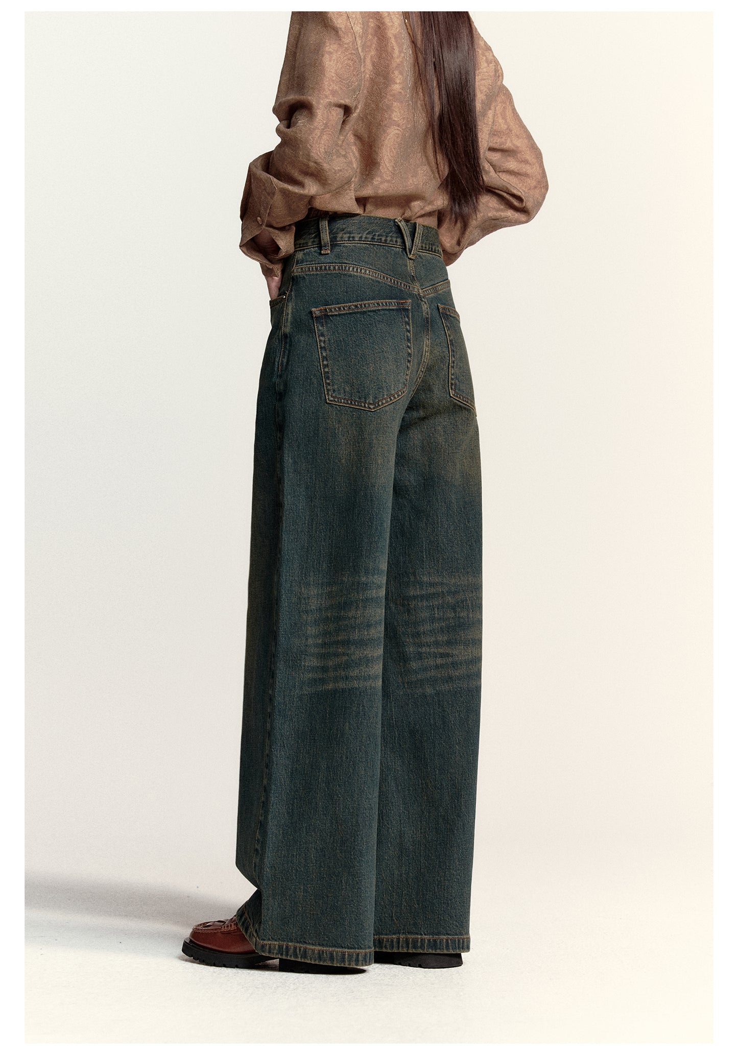 Loose Straight Retro Denim Pants