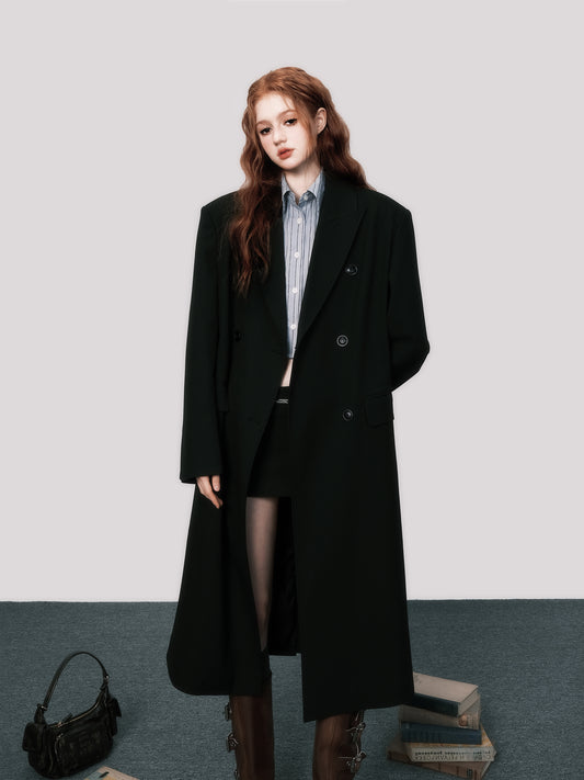 High Waist Double Long Coat