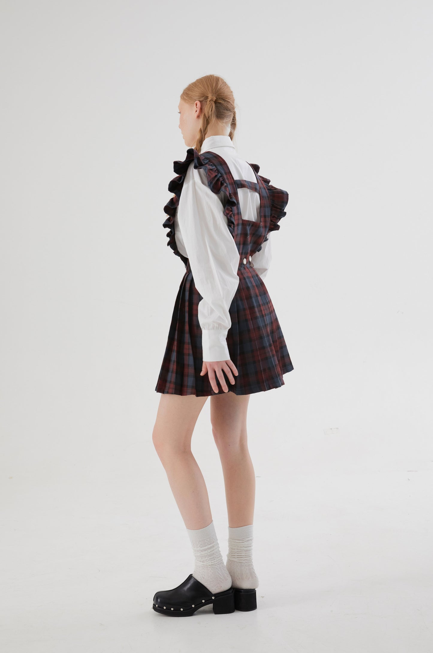 Plaid 2-way Maid Design Dress