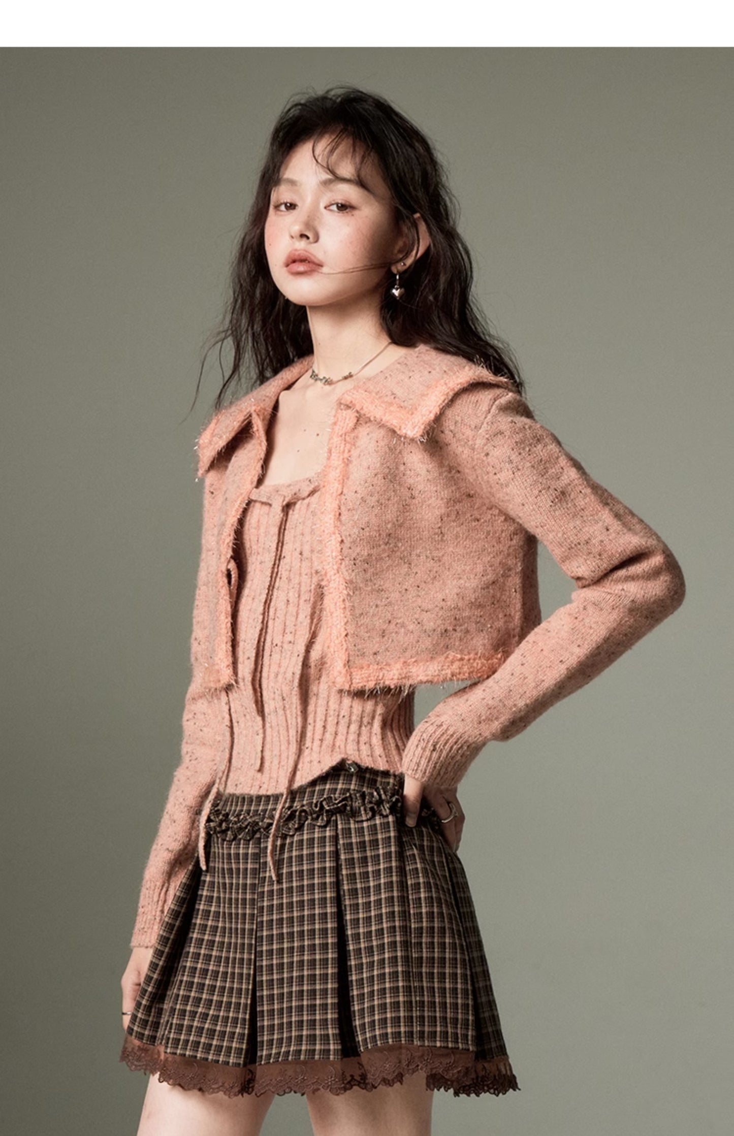 Retro Elegant Knit Jacket &amp; Vest