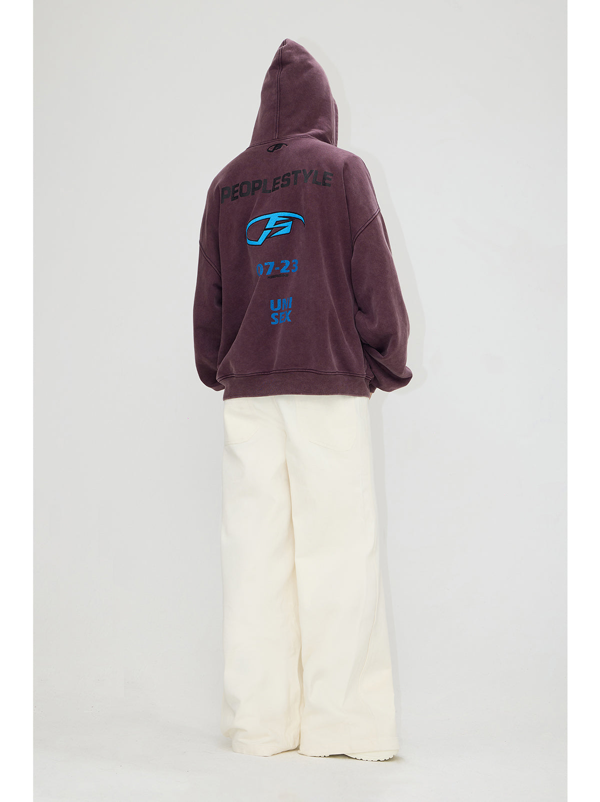 Loose Fit Zip Logo Hoodie