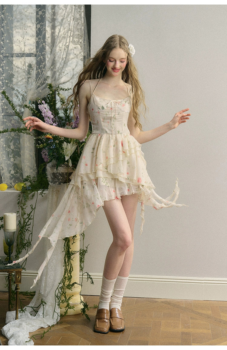 French Girly Mist Rose Dress