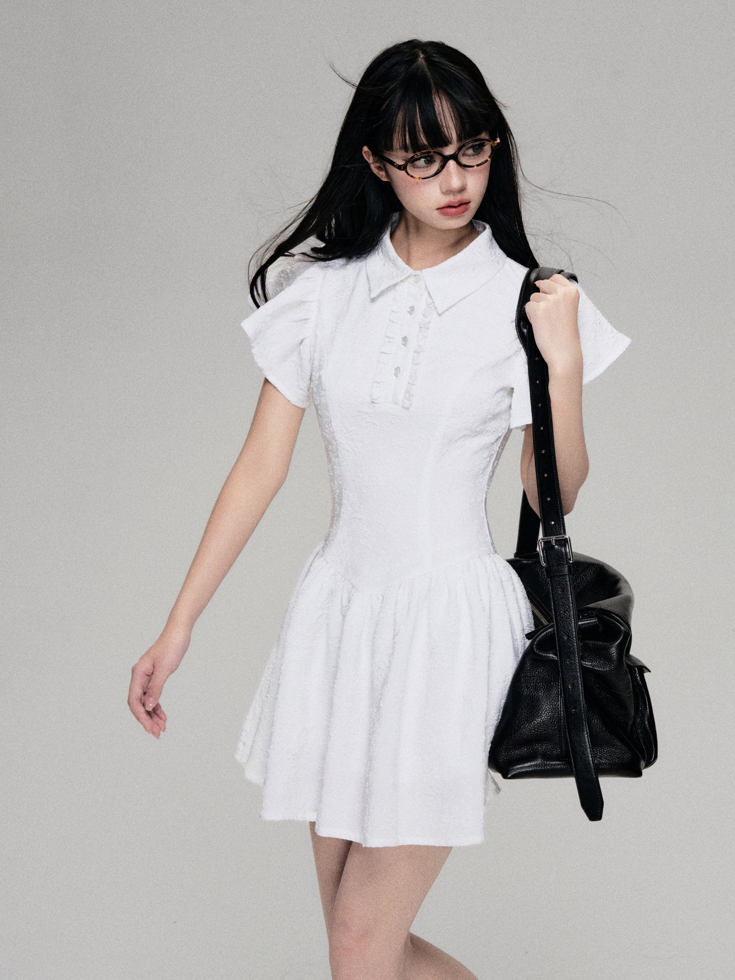 College Style Short Length Polo Dress