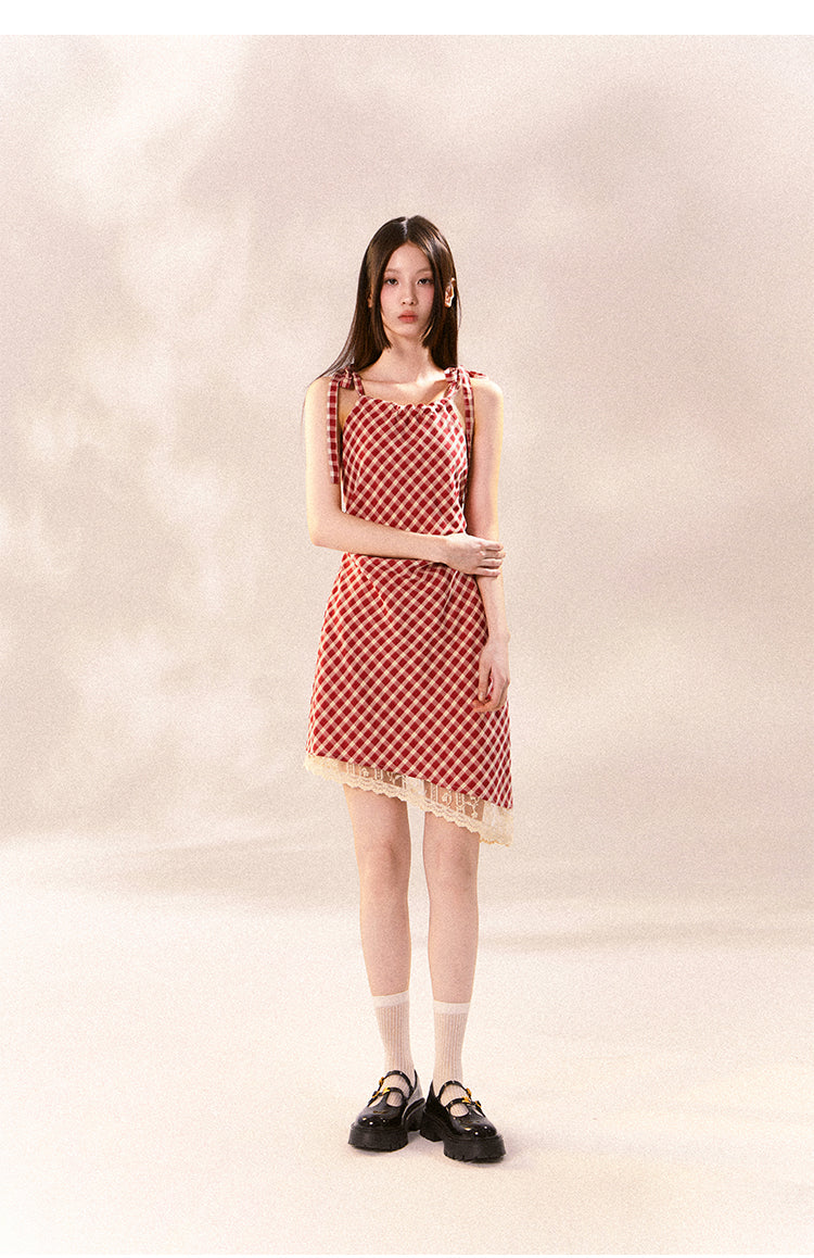 Sweet Cool Style Checked Dress