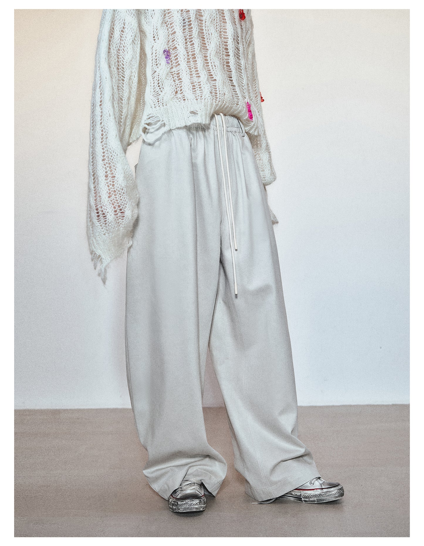 Loose Style Wide Leg Casual Pants