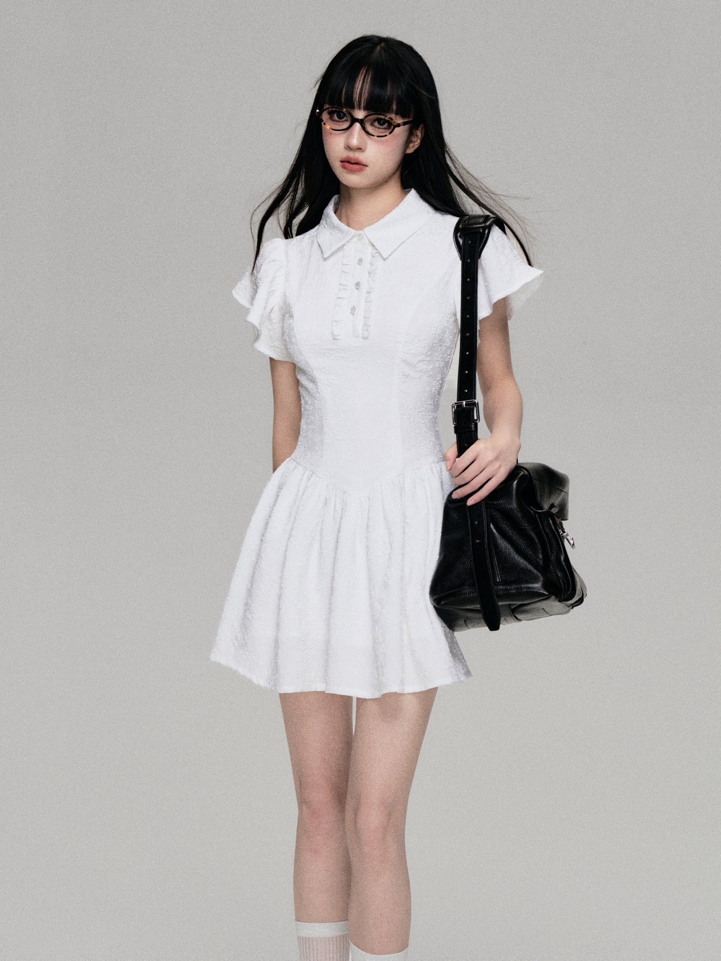 College Style Short Length Polo Dress