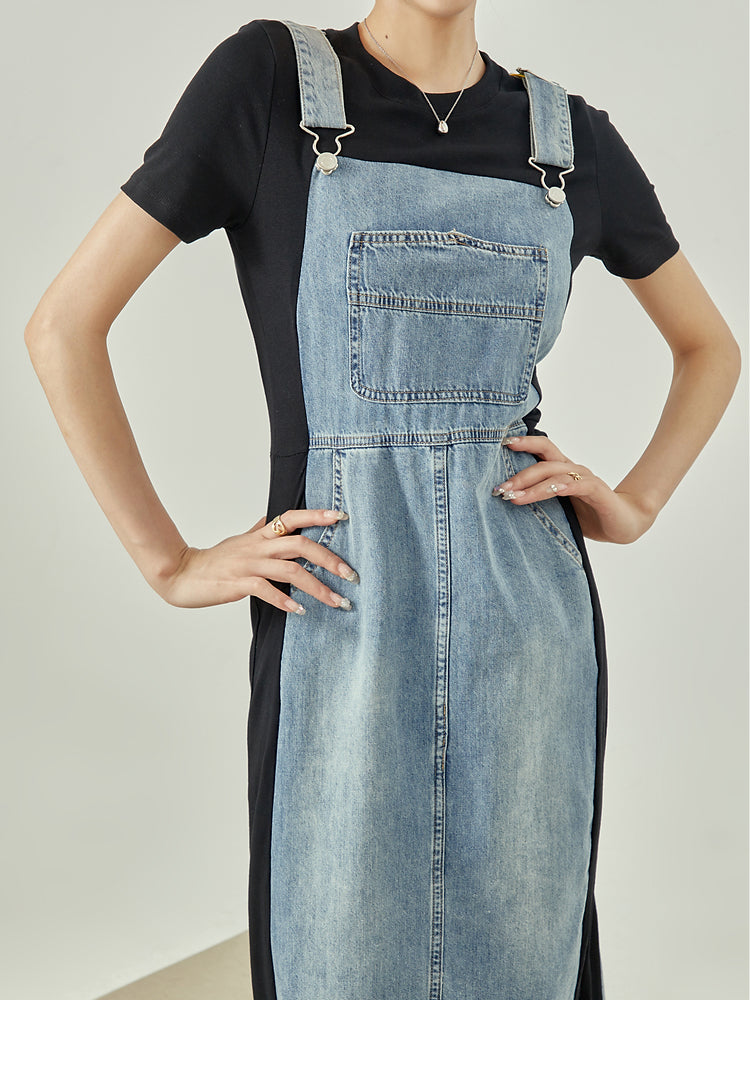 High-end denim dress