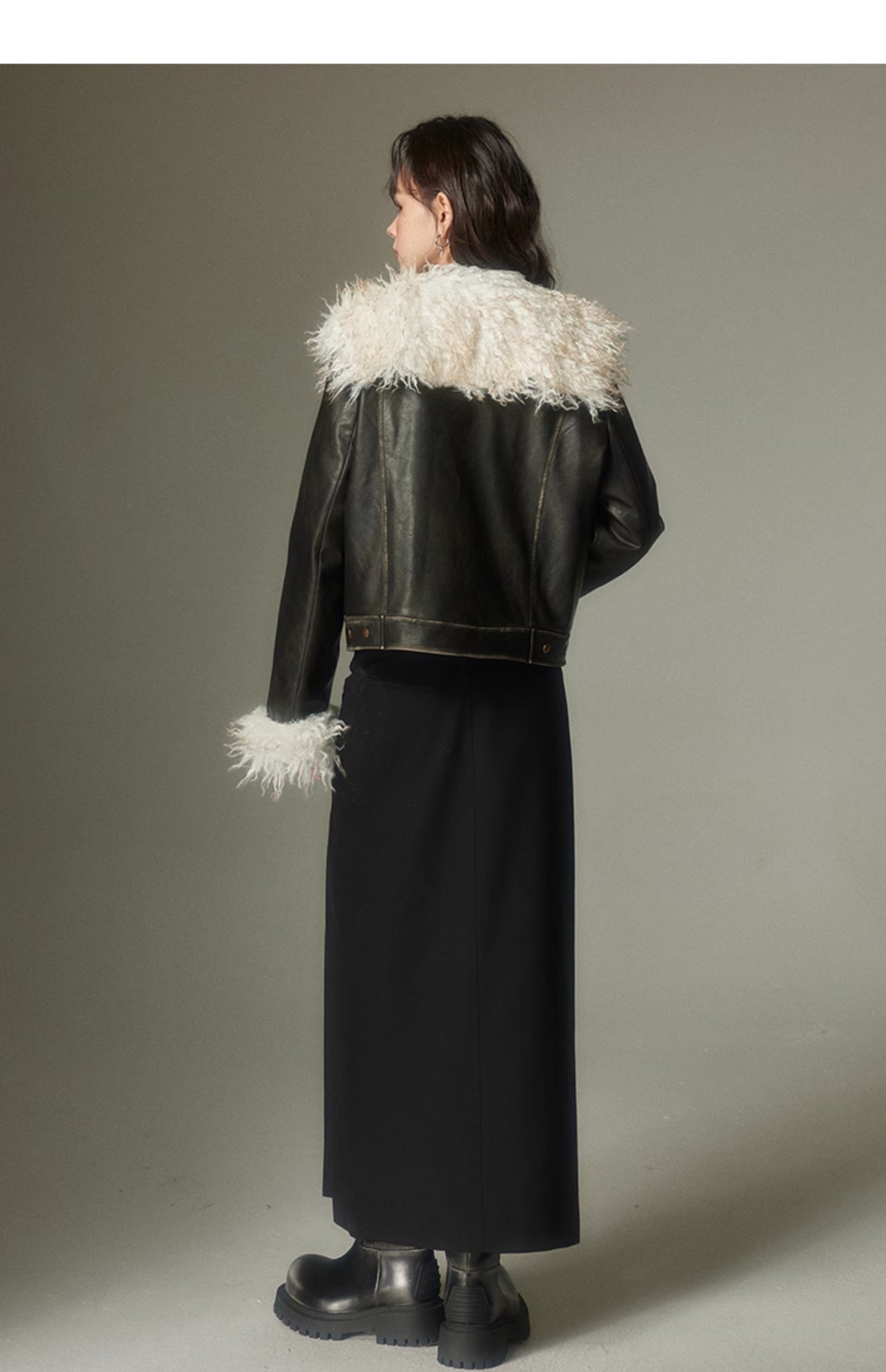 Retro Fur Leather Jacket