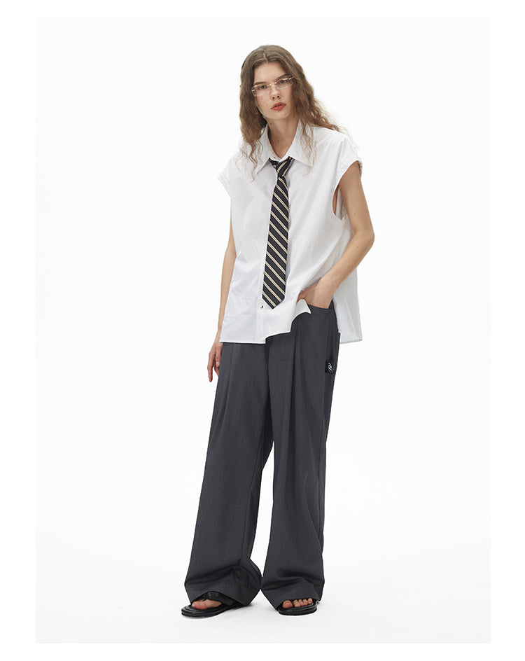 Loose fit formal slacks pants