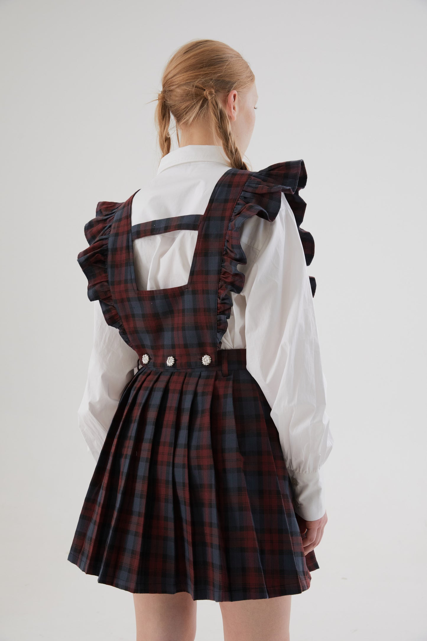 Plaid 2-way Maid Design Dress