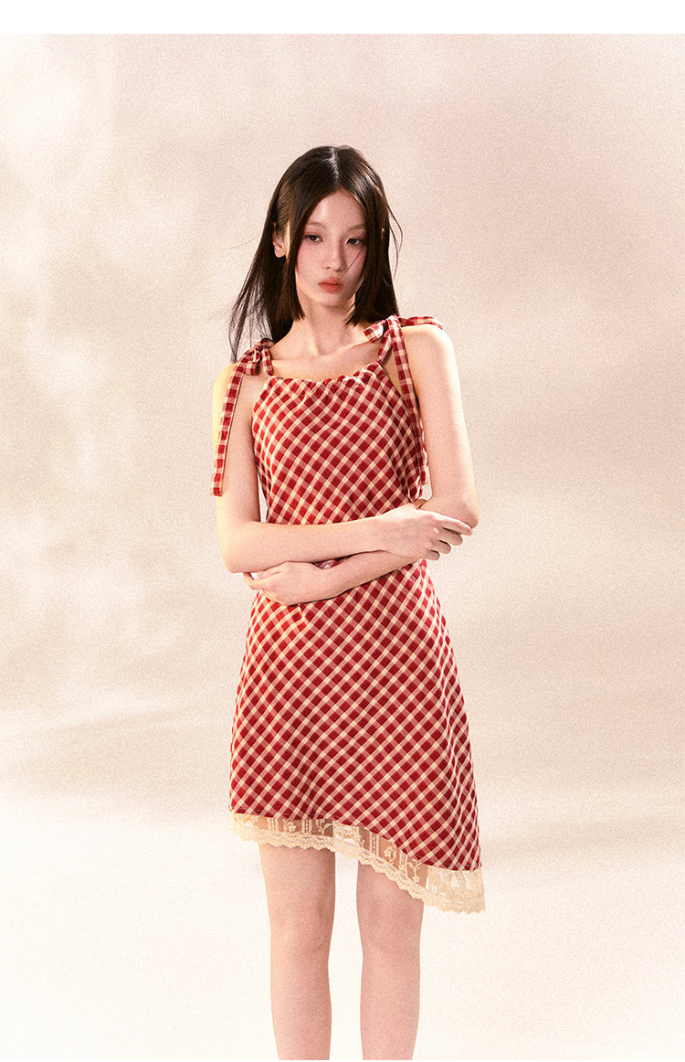 Sweet Cool Style Checked Dress