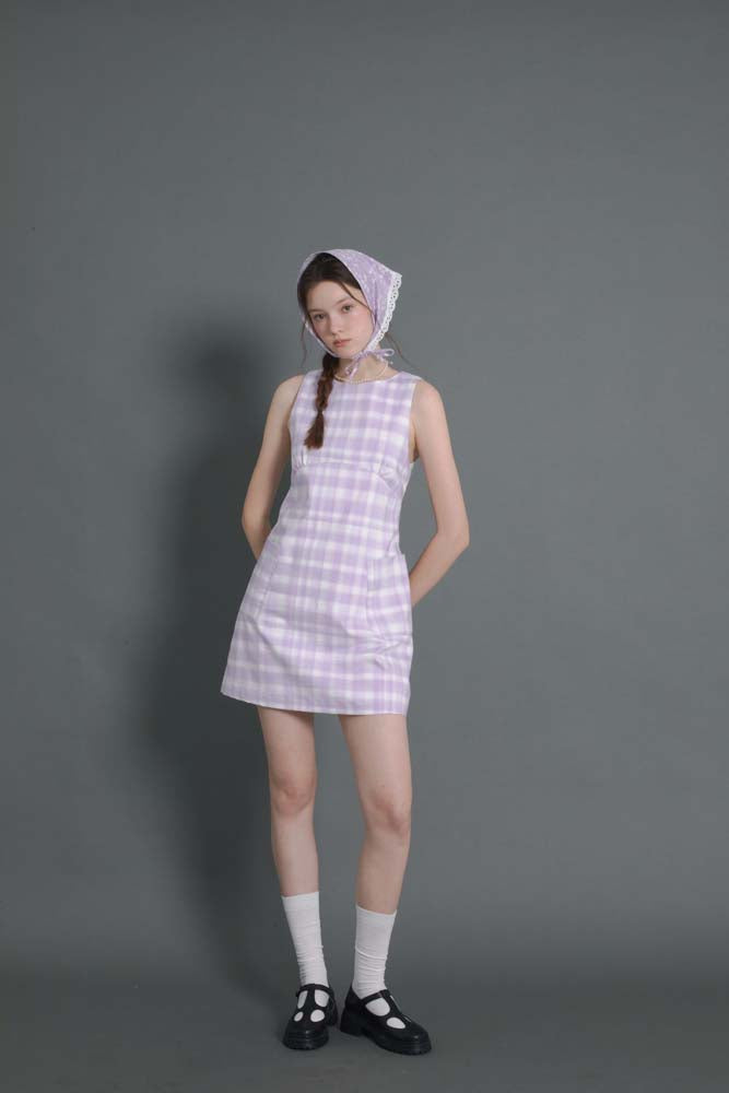 Plaid A-line dress