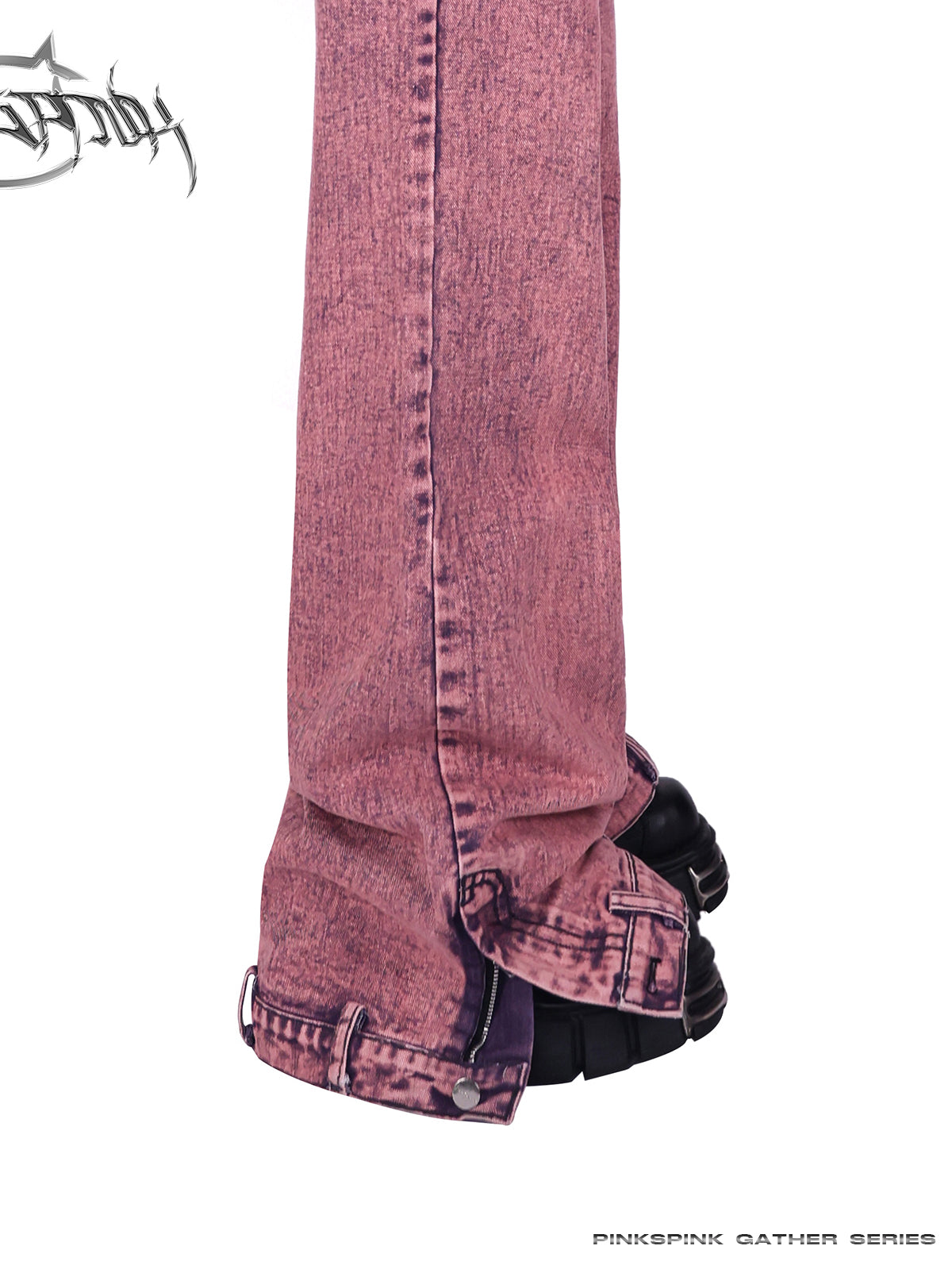 Loose Fit Reconstructed Slit Washed Denim Pants