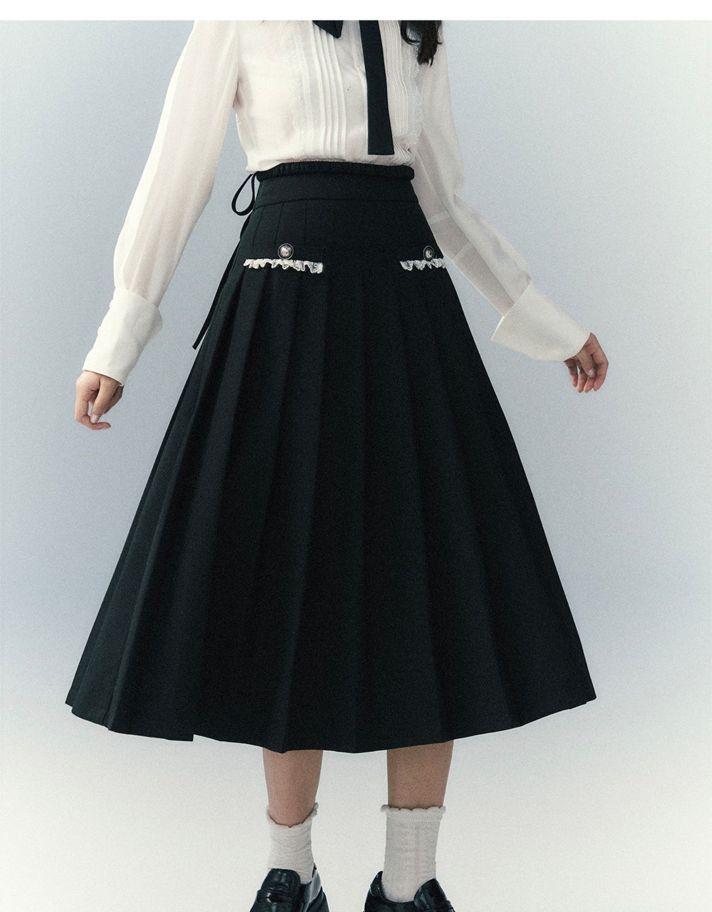 Autumn High Waist Long Skirt