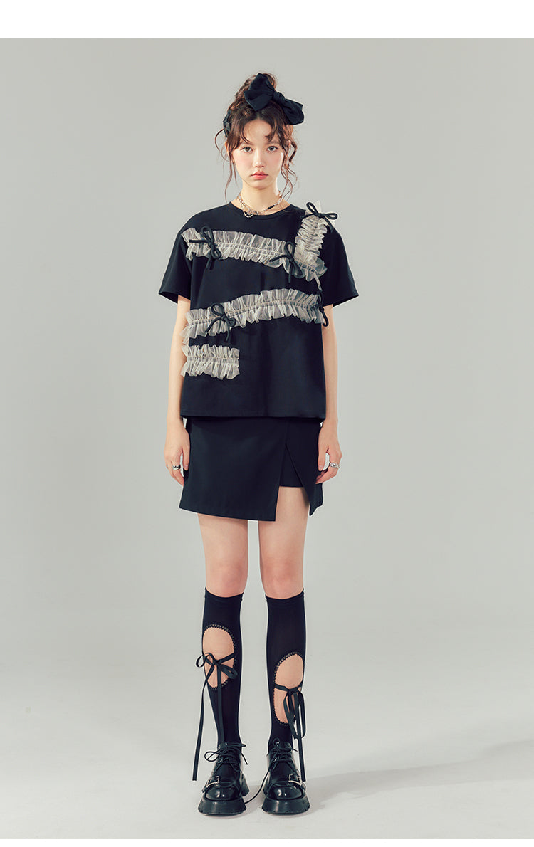 Lace Design T-Shirt