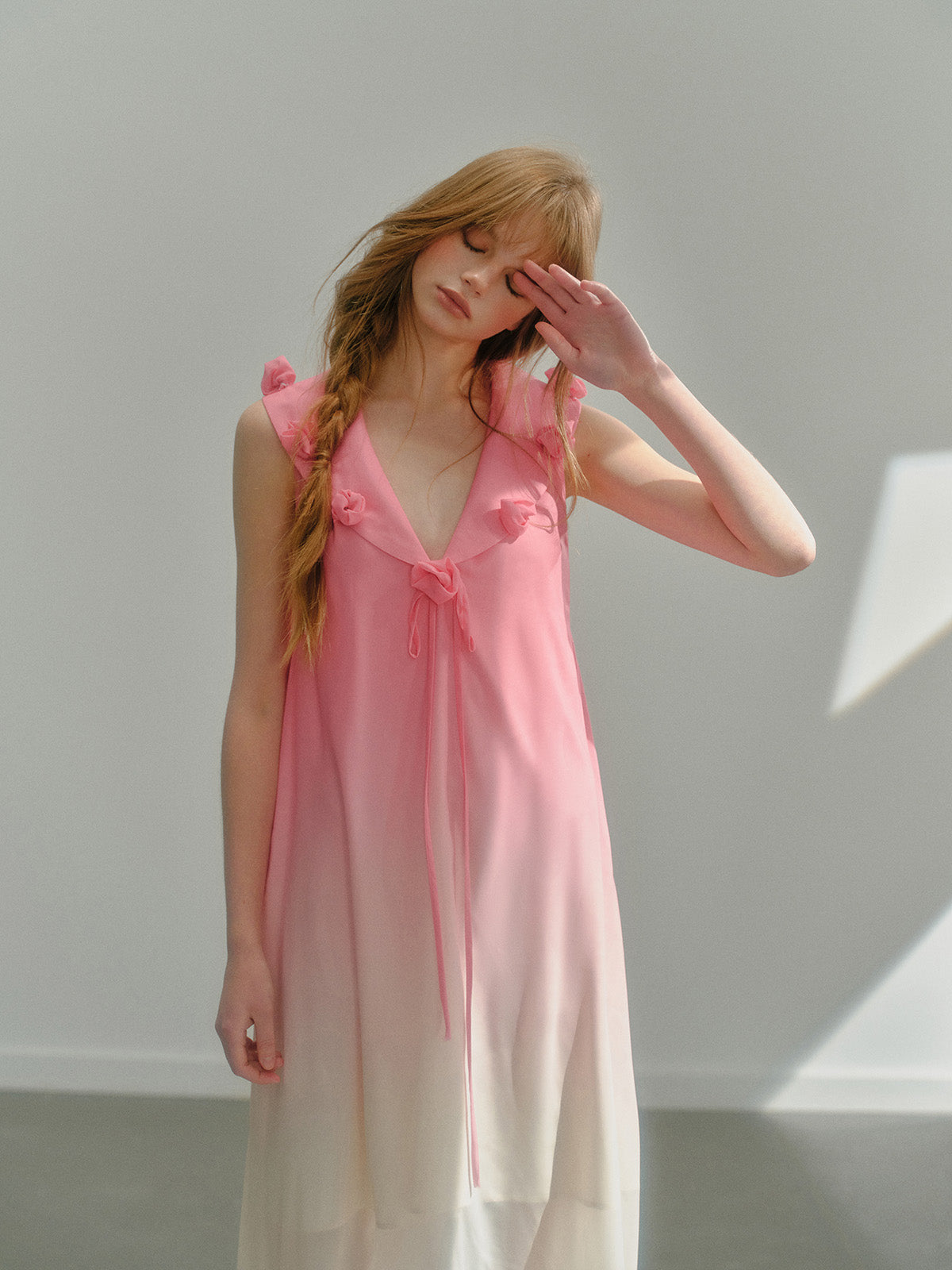 Gradient Chiffon Long Dress