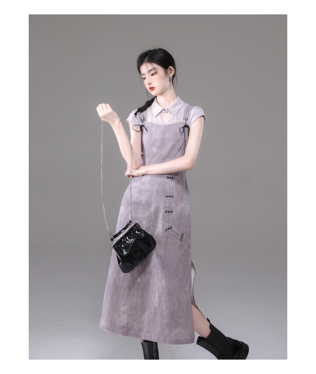 Tencel Sweater Suspender Skirt Setup