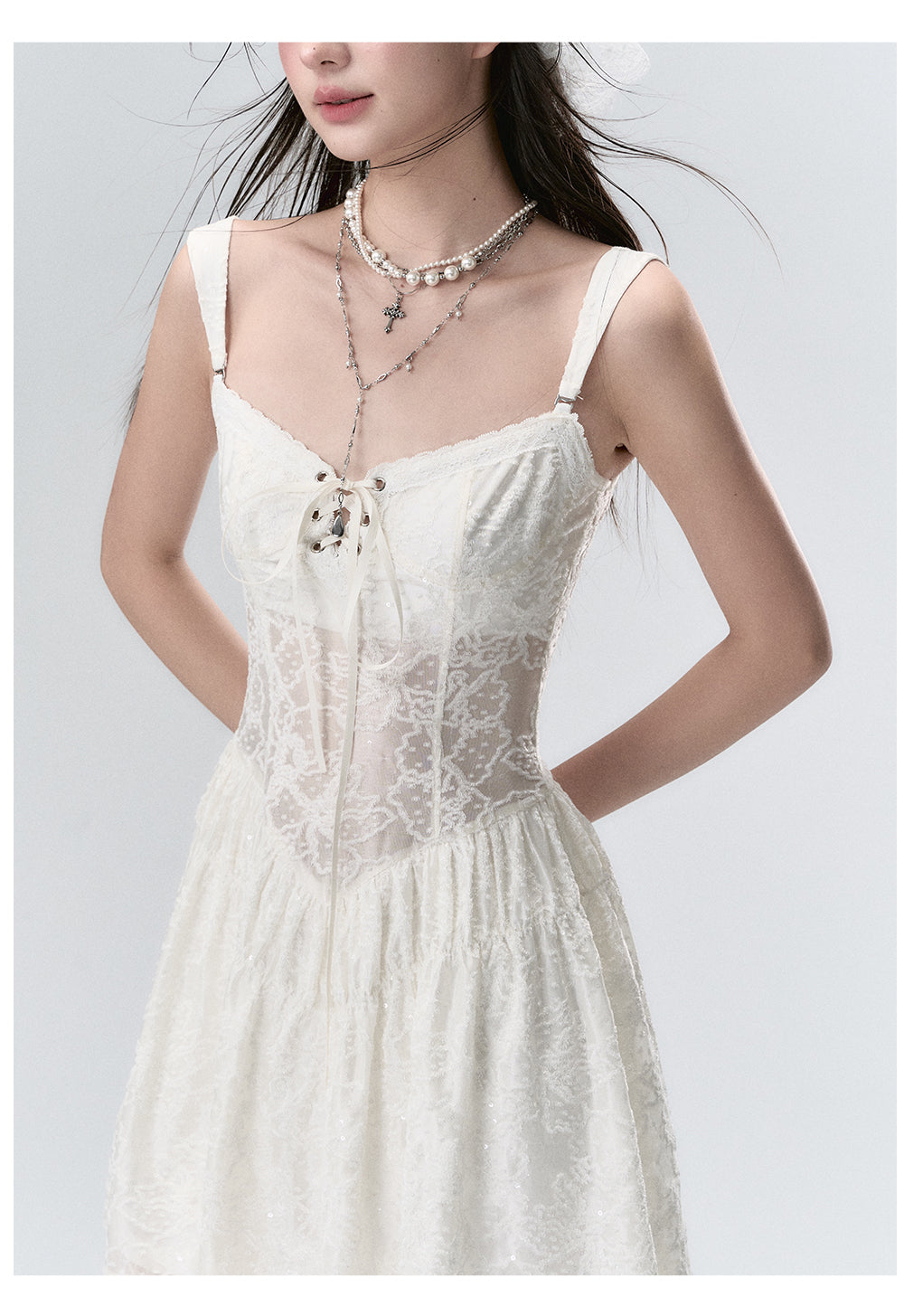 Lace Splicing Dress