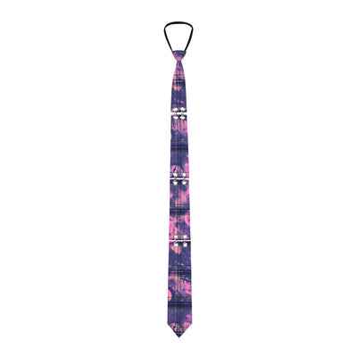 Checkered long length tie