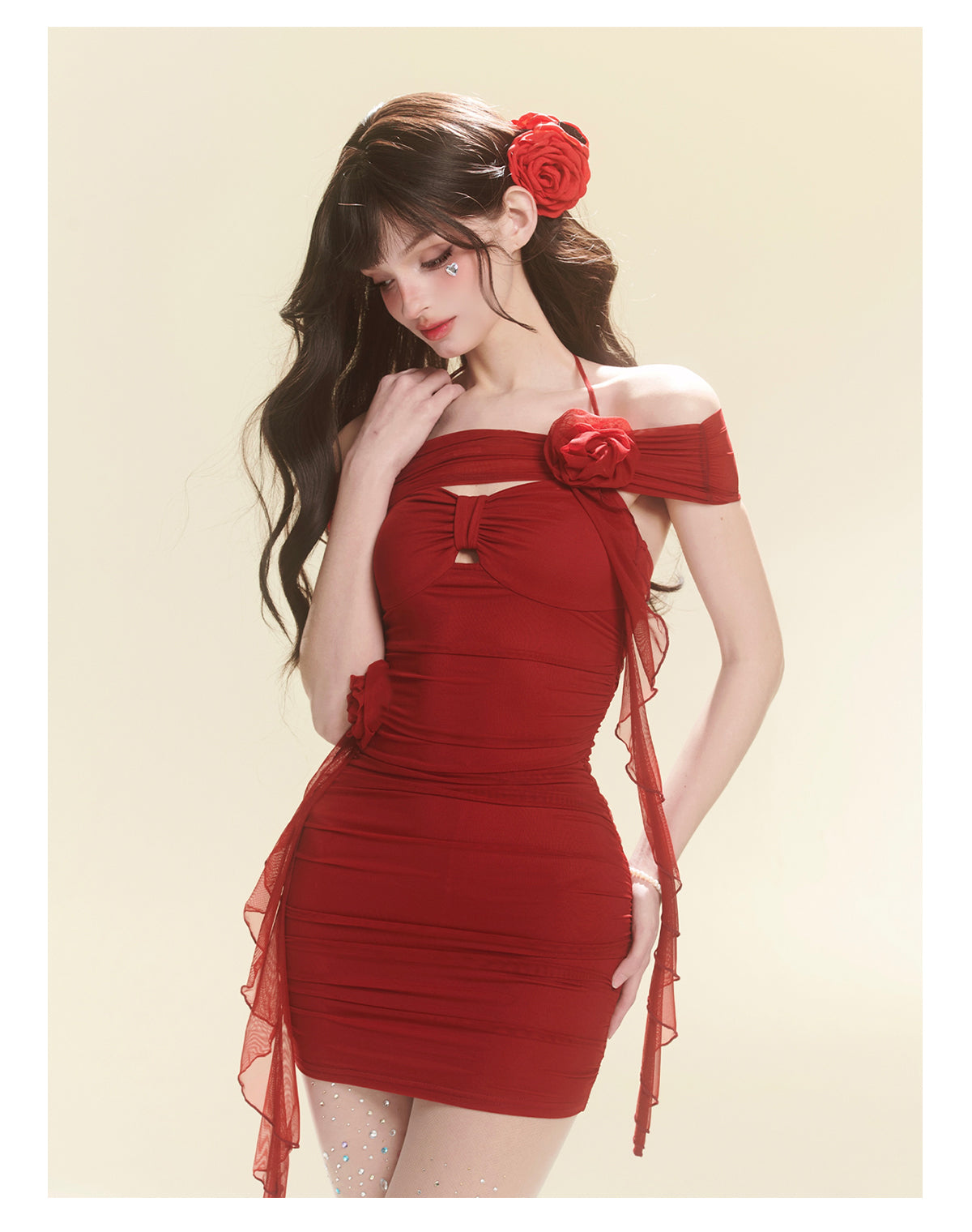 Thai style small suspender dress