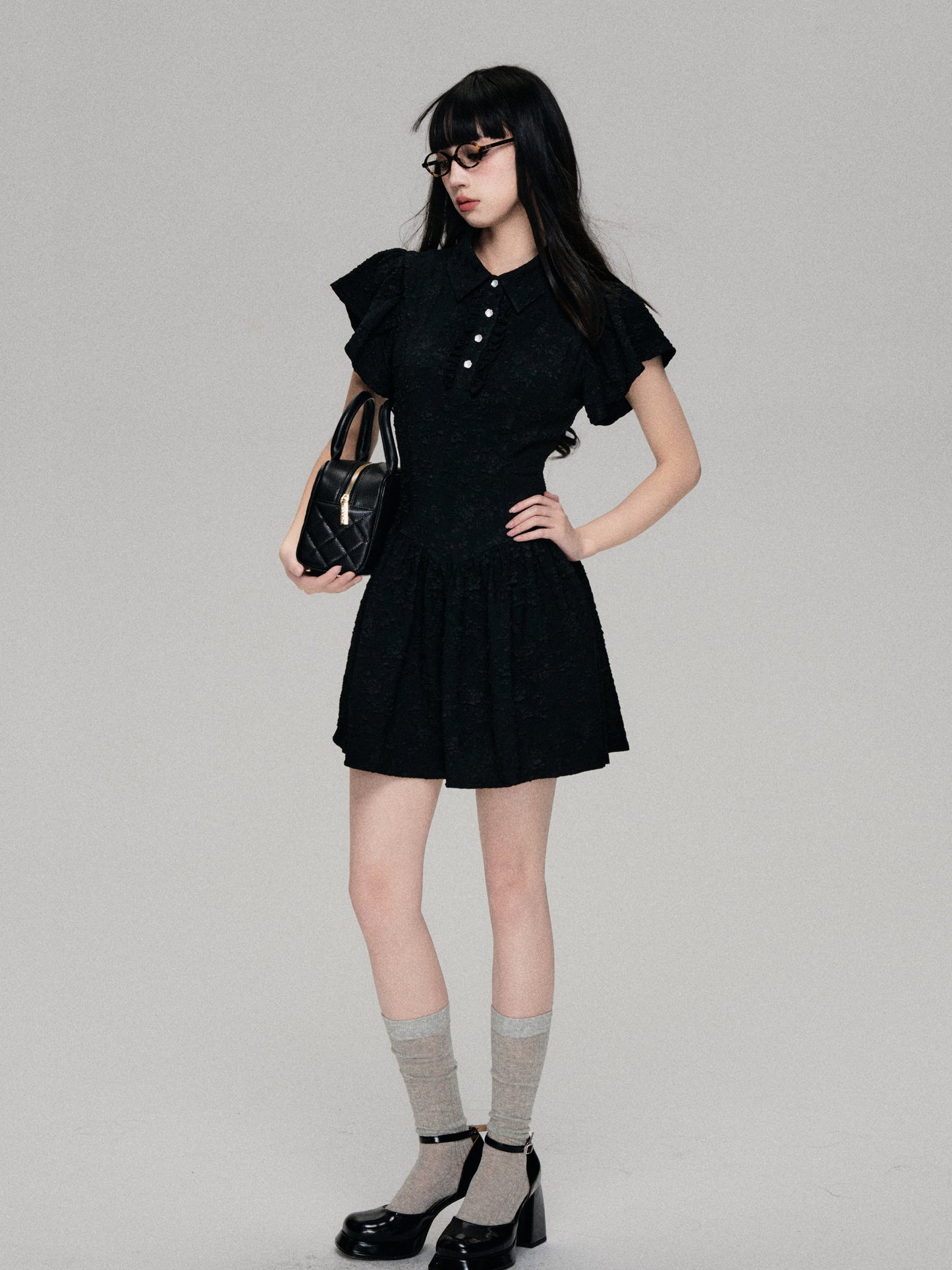 College Style Short Length Polo Dress