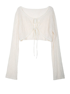 Lace Knit Short Length Cardigan