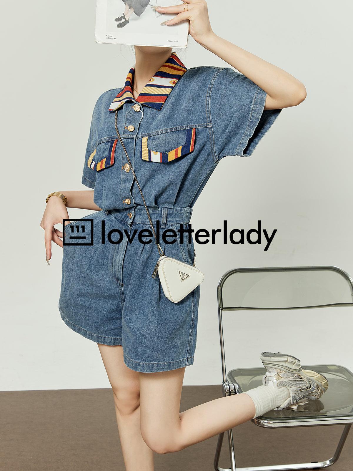 Denim Short Jumpsuit